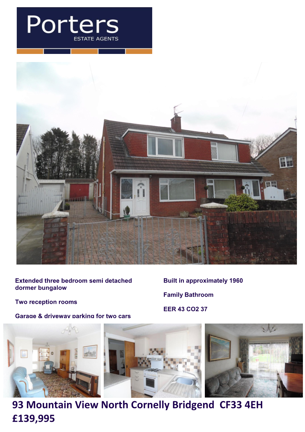 93 Mountain View North Cornelly Bridgend CF33 4EH £139,995