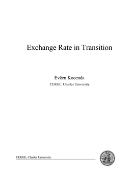 Exchange Rate in Transition