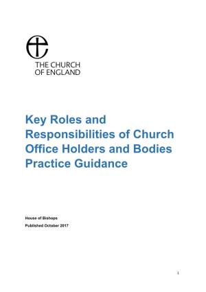 Key Roles and Responsibilities of Church Office Holders and Bodies Practice Guidance