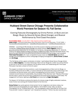 Hubbard Street Dance Chicago Presents Collaborative World