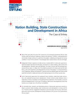 Nation Building, State Construction and Development in Africa : the Case Of