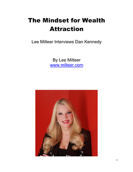 The Mindset for Wealth Attraction