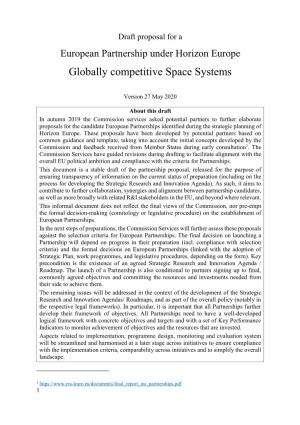 Globally Competitive Space Systems