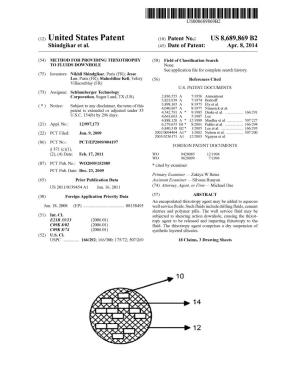 (12) United States Patent (10) Patent No.: US 8,689,869 B2 Shindgikar Et Al