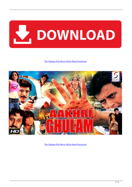 The Ghulam Full Movie Hd in Hindi Download