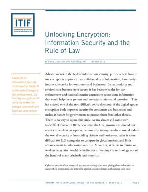 Unlocking Encryption: Information Security and the Rule of Law