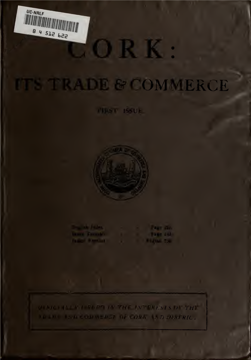 Cork, Its Trade & Commerce : Official Handbook of the Cork Incorporated