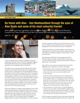 See Newfoundland Through the Eyes of Alan Doyle and Some of His Most Colourful Friends!