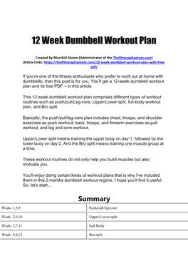 12-Week-Dumbbell-Workout-Plan-Pdf