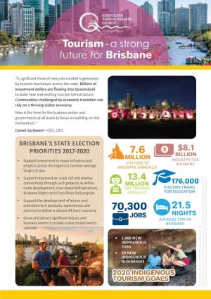 Tourism - a Strong Future for Brisbane