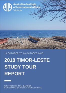 2018 Timor-Leste Study Tour Report