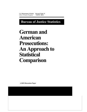 German and American Prosecutions: an Approach to Statistical Comparison
