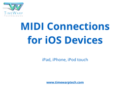 How to Connect an Ipad to a MIDI Keyboard