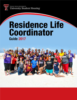 Guide 2017 Table of Contents Residence Life Philosophy