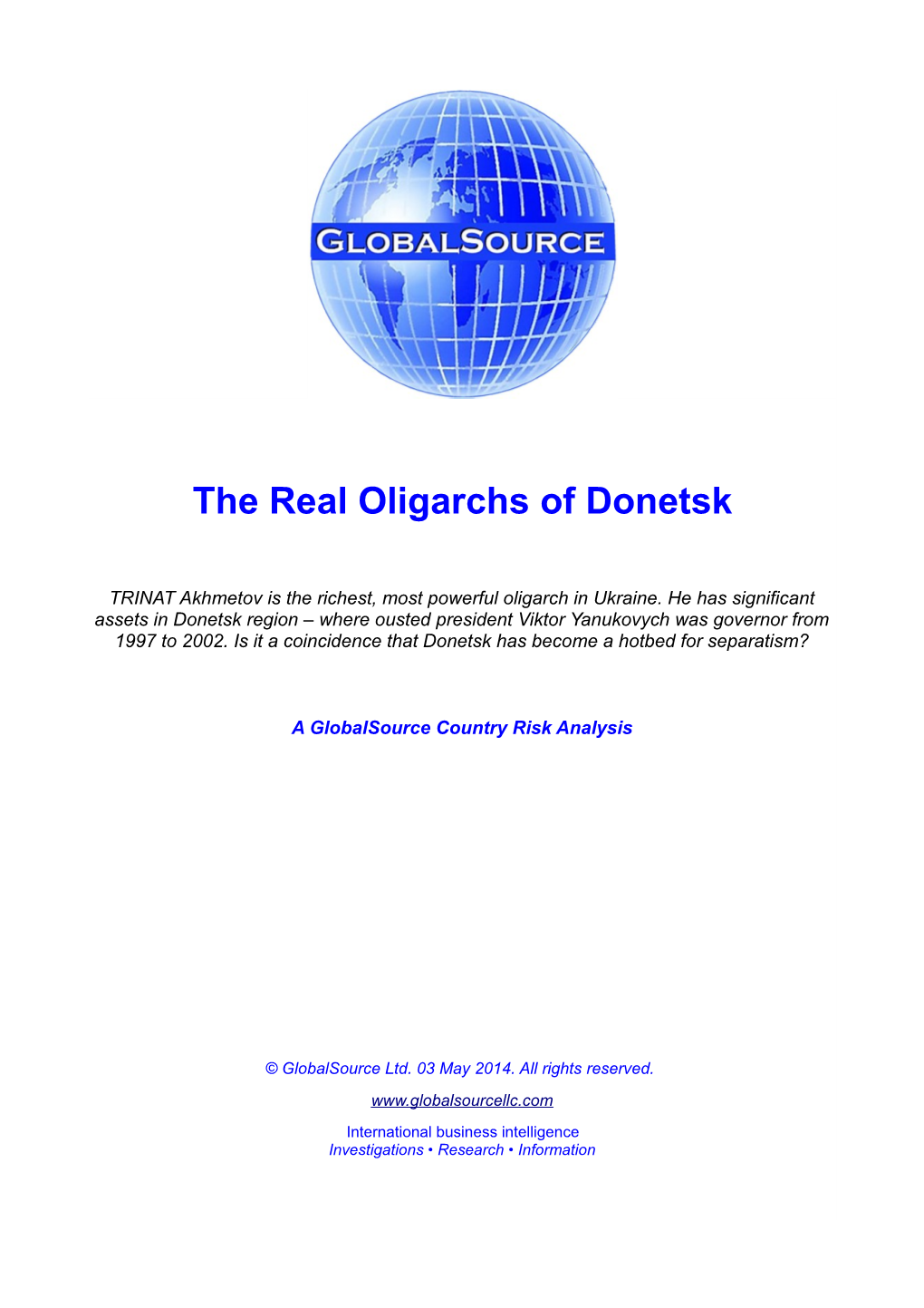 The Real Oligarchs of Donetsk