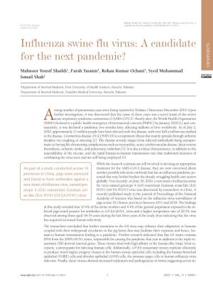 Influenza Swine Flu Virus: a Candidate for the Next Pandemic?
