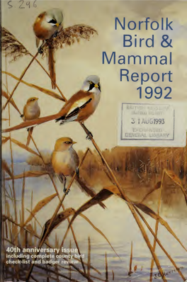 Norfolk Bird & Mammal Report 1992