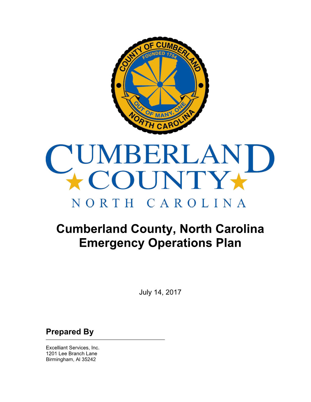 Cumberland County, North Carolina Emergency Operations Plan