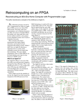Retrocomputing on an FPGA Reconstructing an 80’S-Era Home Computer with Programmable Logic