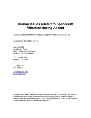 Human Issues Related to Spacecraft Vibration During Ascent