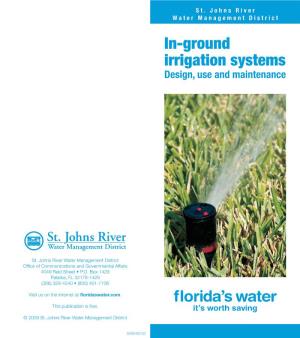 In-Ground Irrigation Systems Design, Use and Maintenance