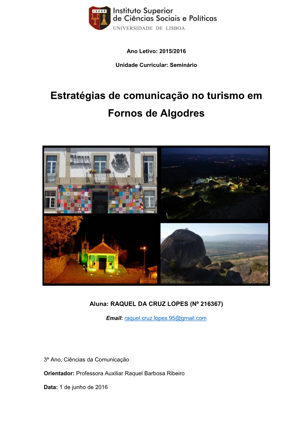 Estratégias De Comunicação No Turismo Em Fornos De Algodres