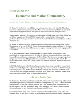 Economic and Market Commentary