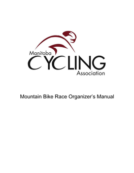 Mountain Bike Race Organizer's Manual