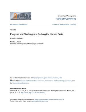 Progress and Challenges in Probing the Human Brain