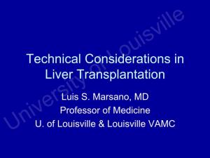 Technical Considerations in Liver Transplantation