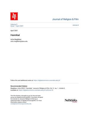 Journal of Religion & Film Hannibal