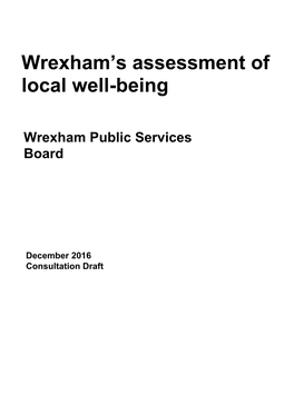 Wrexham's Assessment of Local Well-Being