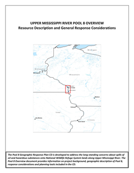 UPPER MISSISSIPPI RIVER POOL 8 OVERVIEW Resource Description and General Response Considerations