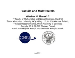 Fractals and Multifractals