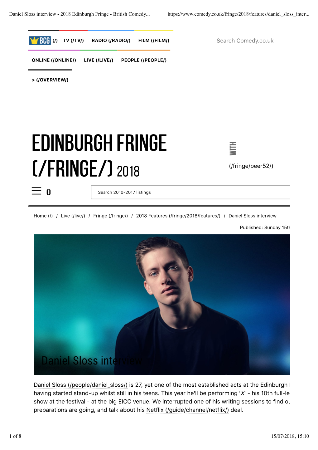 Edinburgh Fringe (/Fringe/)2018