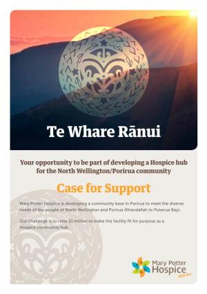 Te Whare Rānui – Case for Support
