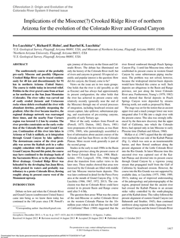 Implications of the Miocene(?) Crooked Ridge River of Northern Arizona for the Evolution of the Colorado River and Grand Canyon