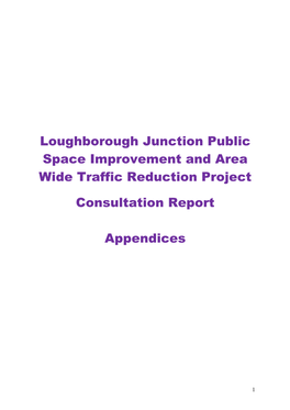 Loughborough Junction Consultation Report