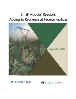 Small Modular Reactors: Adding to Resilience at Federal Facilities