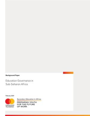 Education Governance in Sub-Saharan Africa