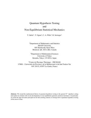 Quantum Hypothesis Testing and Non-Equilibrium Statistical Mechanics