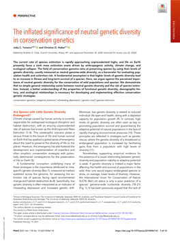 The Inflated Significance of Neutral Genetic Diversity in Conservation Genetics PERSPECTIVE Jo~Ao C