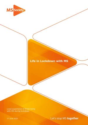Life in Lockdown with MS, MS Society, June 2020