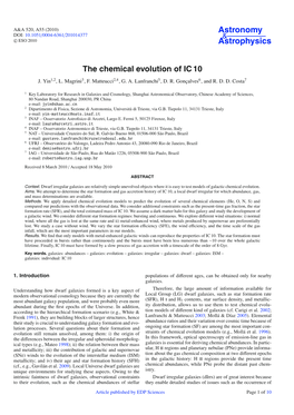 The Chemical Evolution of IC 10