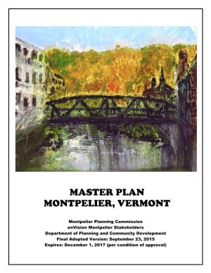 Master Plan Montpelier, Vermont