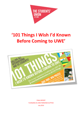 101 Things I Wish I’D Known