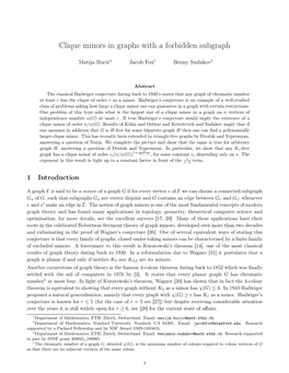 Clique Minors in Graphs with a Forbidden Subgraph