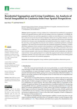 Residential Segregation and Living Conditions. an Analysis of Social Inequalities in Catalonia from Four Spatial Perspectives
