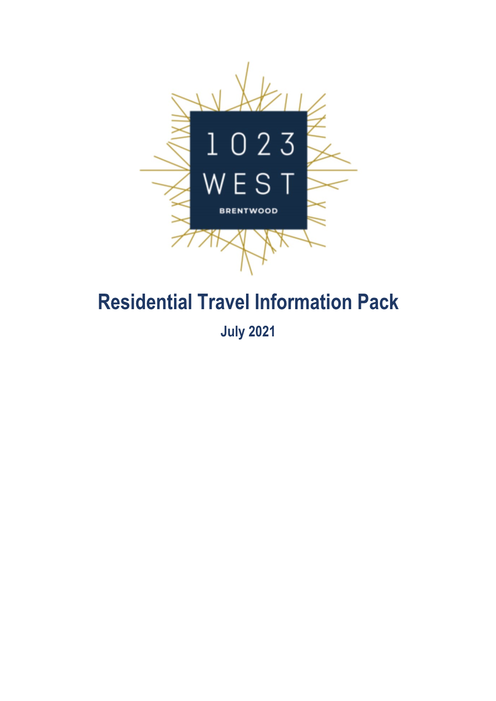 Residential Travel Information Pack July 2021