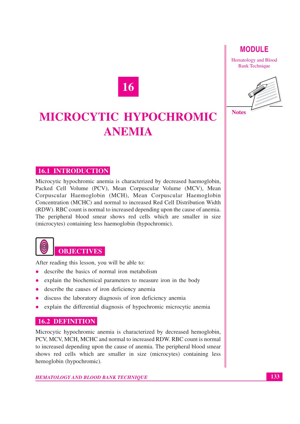 16 Microcytic Hypochromic Anemia